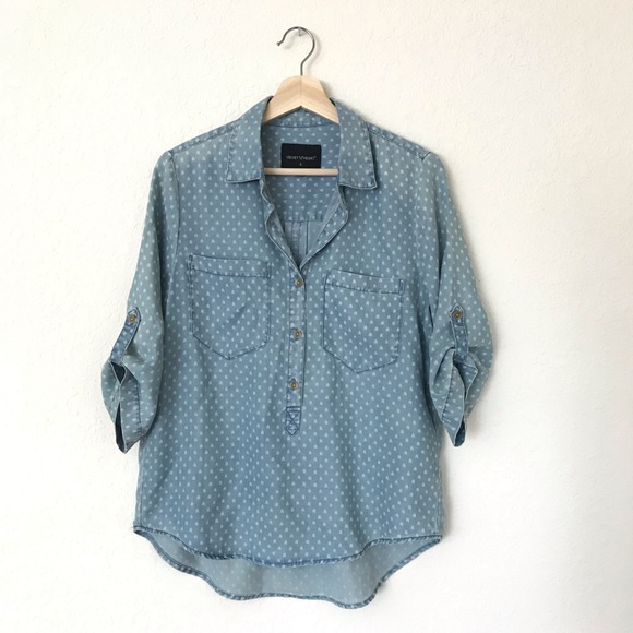 Velvet Heart Arrow Print Chambray Popover Small - Picture 1 of 3